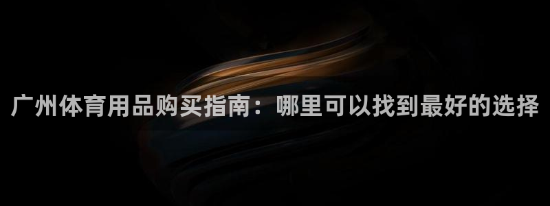 欧陆论坛：广州体育用品购买指南：哪里可以找到最好的选
