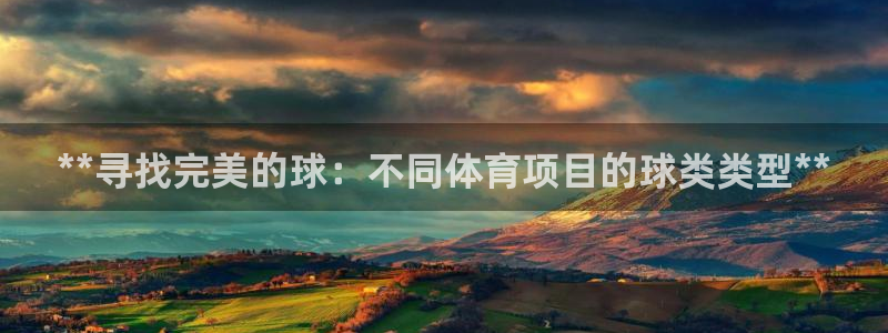 欧陆娱乐系统教程：**寻找完美的球：不同体育项目的球
