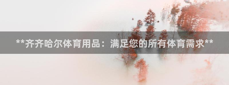 欧陆娱乐app攻略：**齐齐哈尔体育用品：满足您的所