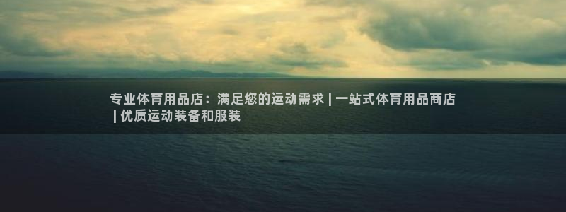 欧陆娱乐平台登录不上怎么办：专业体育用品店：满足您的