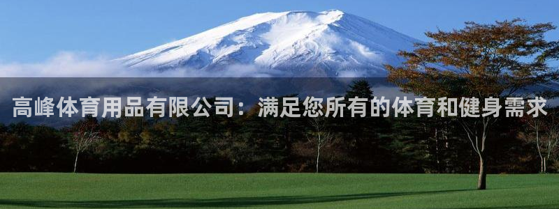 欧陆官网下载：高峰体育用品有限公司：满足您所有的体育